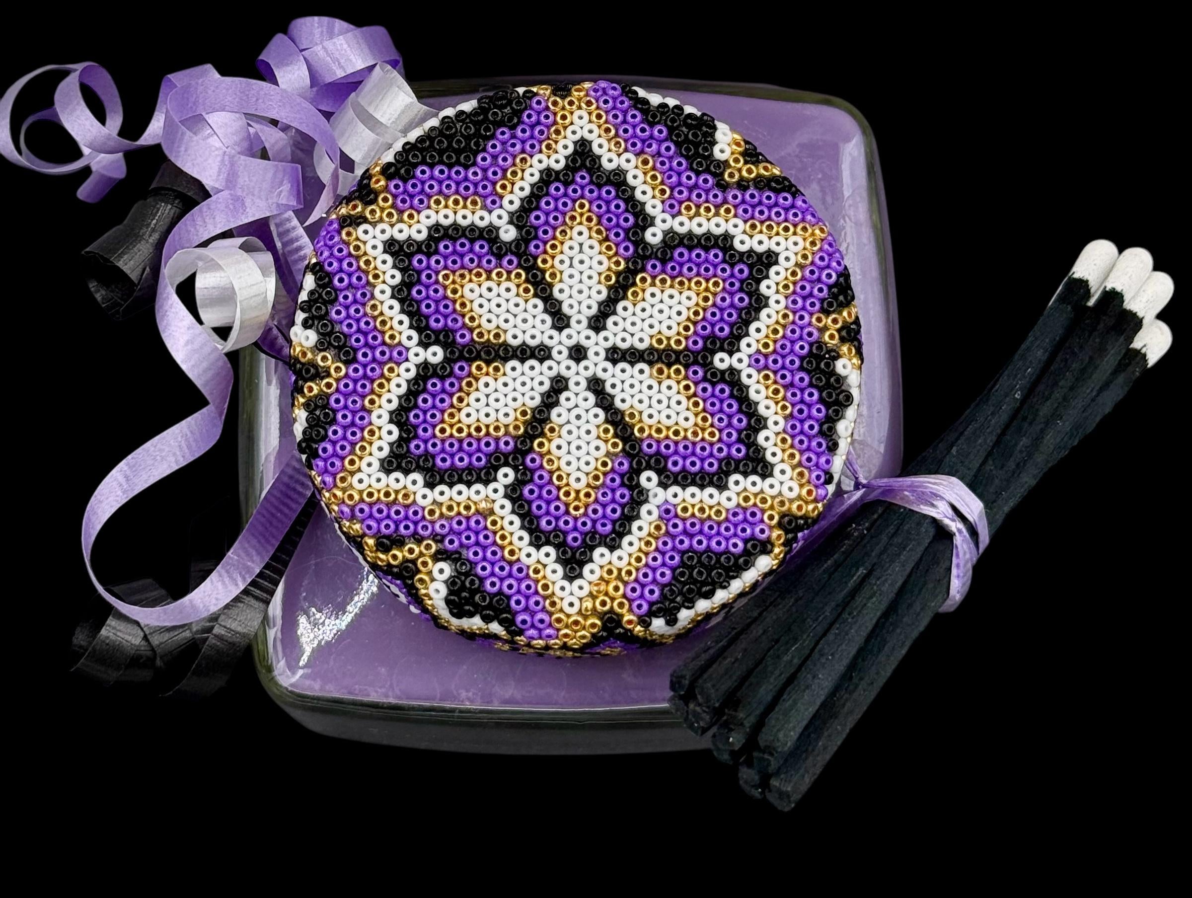 Handmade Beaded Glass Jars/Candles