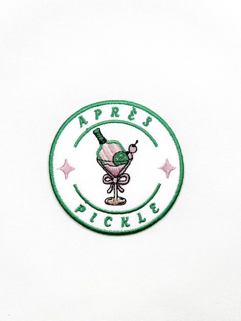 Apres Pickle Embroidered Iron On Patch for Pickleball