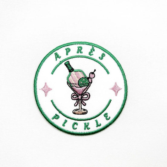 Apres Pickle Embroidered Iron On Patch for Pickleball