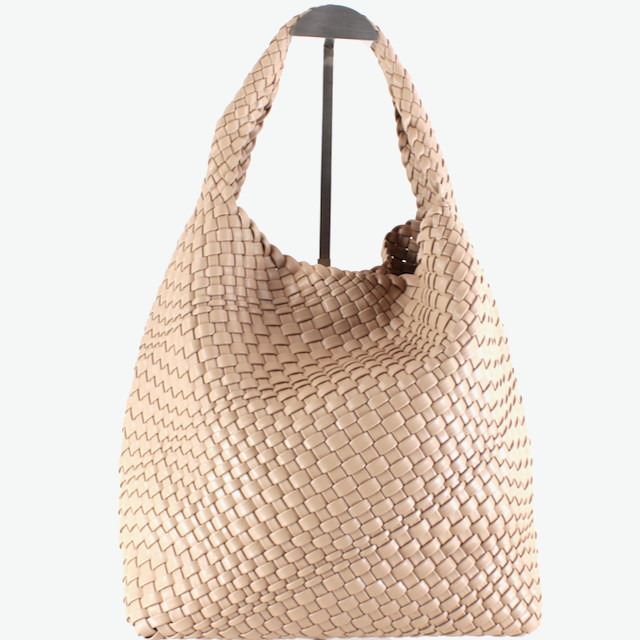 P23067 Woven Hobo Bag w/Cosmetic Pouch