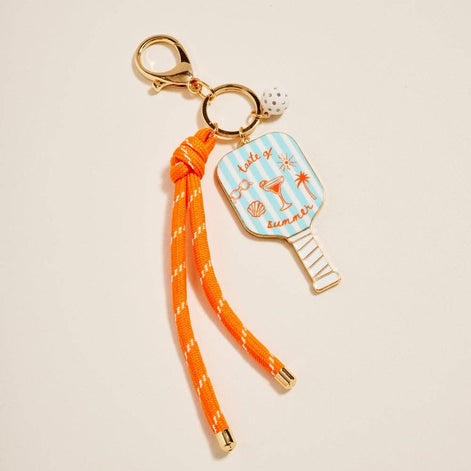 8 In Pickleball Paddle Ball Rope Bagcharm Keychain