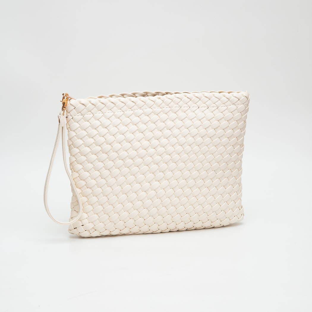 Hand-woven braided Clutch Zip Wristlet Bag