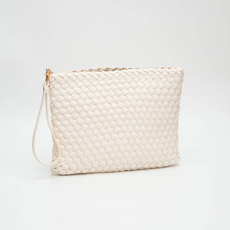 Hand-woven braided Clutch Zip Wristlet Bag