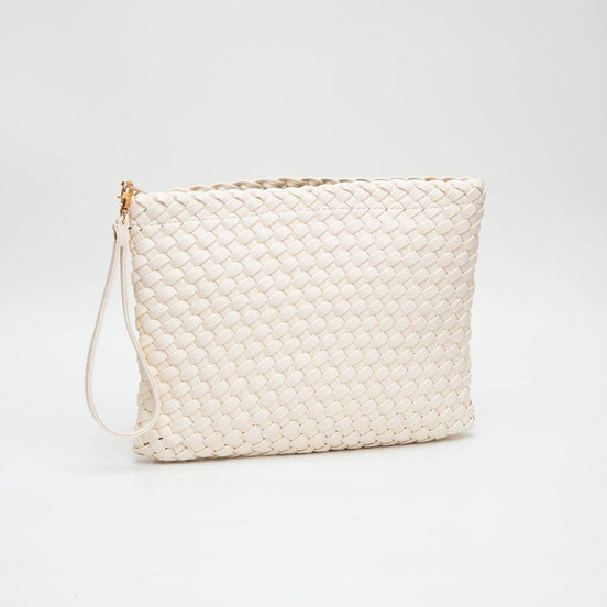Hand-woven braided Clutch Zip Wristlet Bag