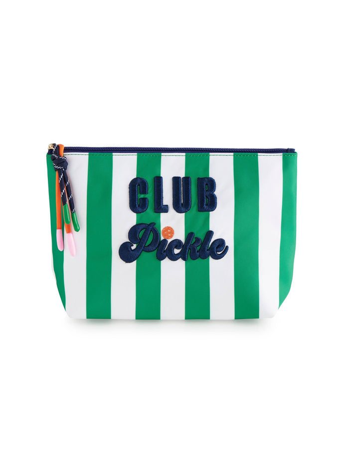 "CLUB PICKLE" LARGE ZIP POUCH, MULTI