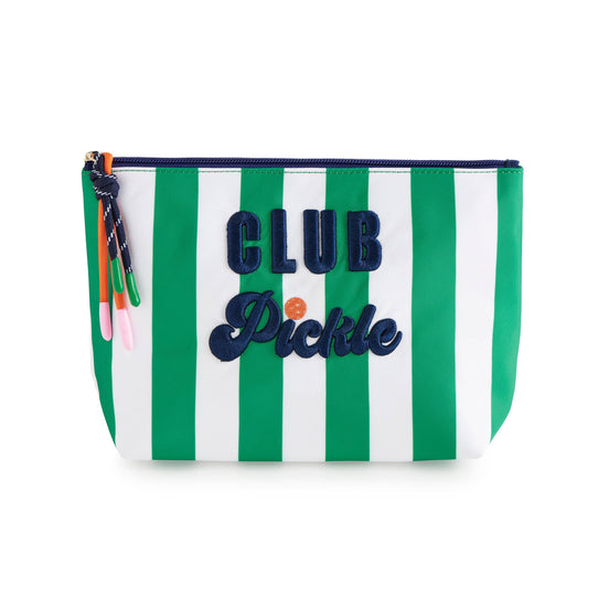 "CLUB PICKLE" LARGE ZIP POUCH, MULTI