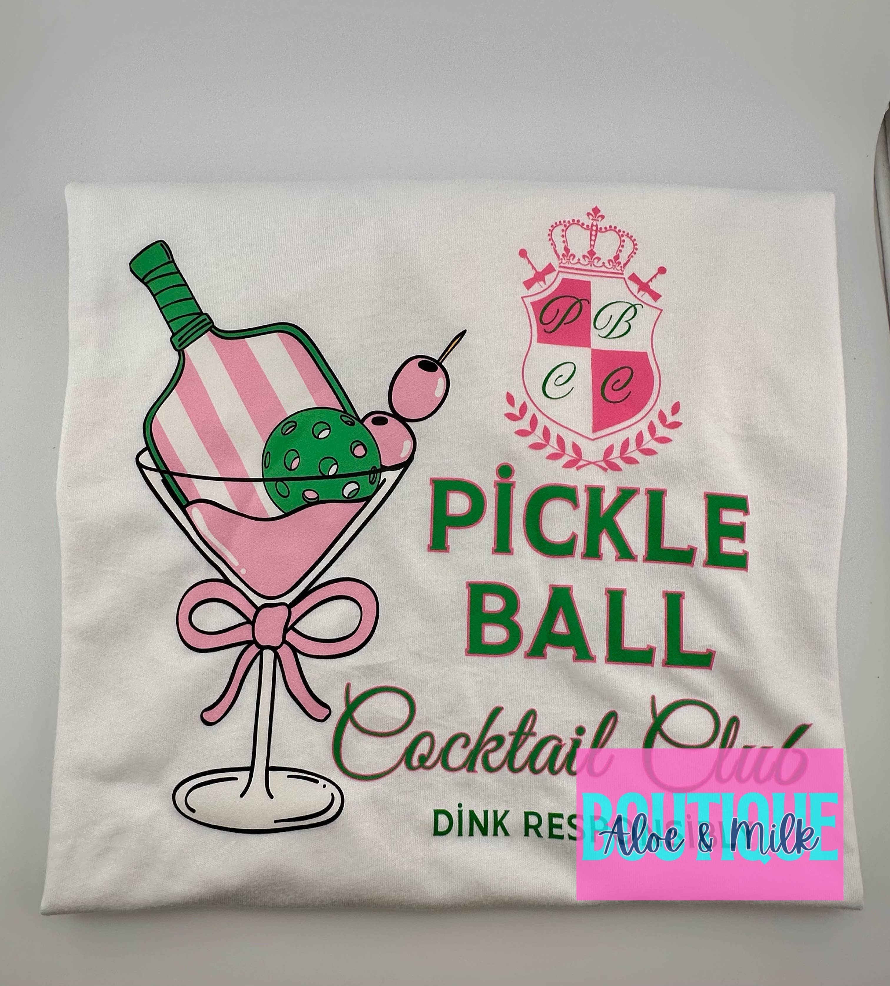 Pickleball Cocktail Club Shirt, ladies pickleball shirts