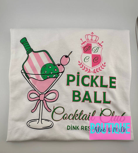 Pickleball Cocktail Club Shirt, ladies pickleball shirts