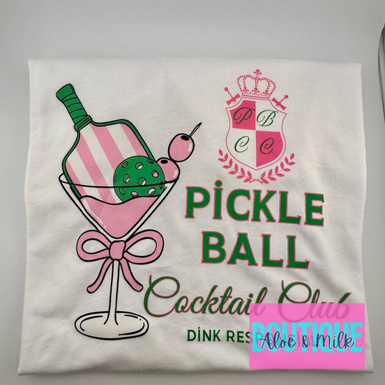 Pickleball Cocktail Club Shirt, ladies pickleball shirts