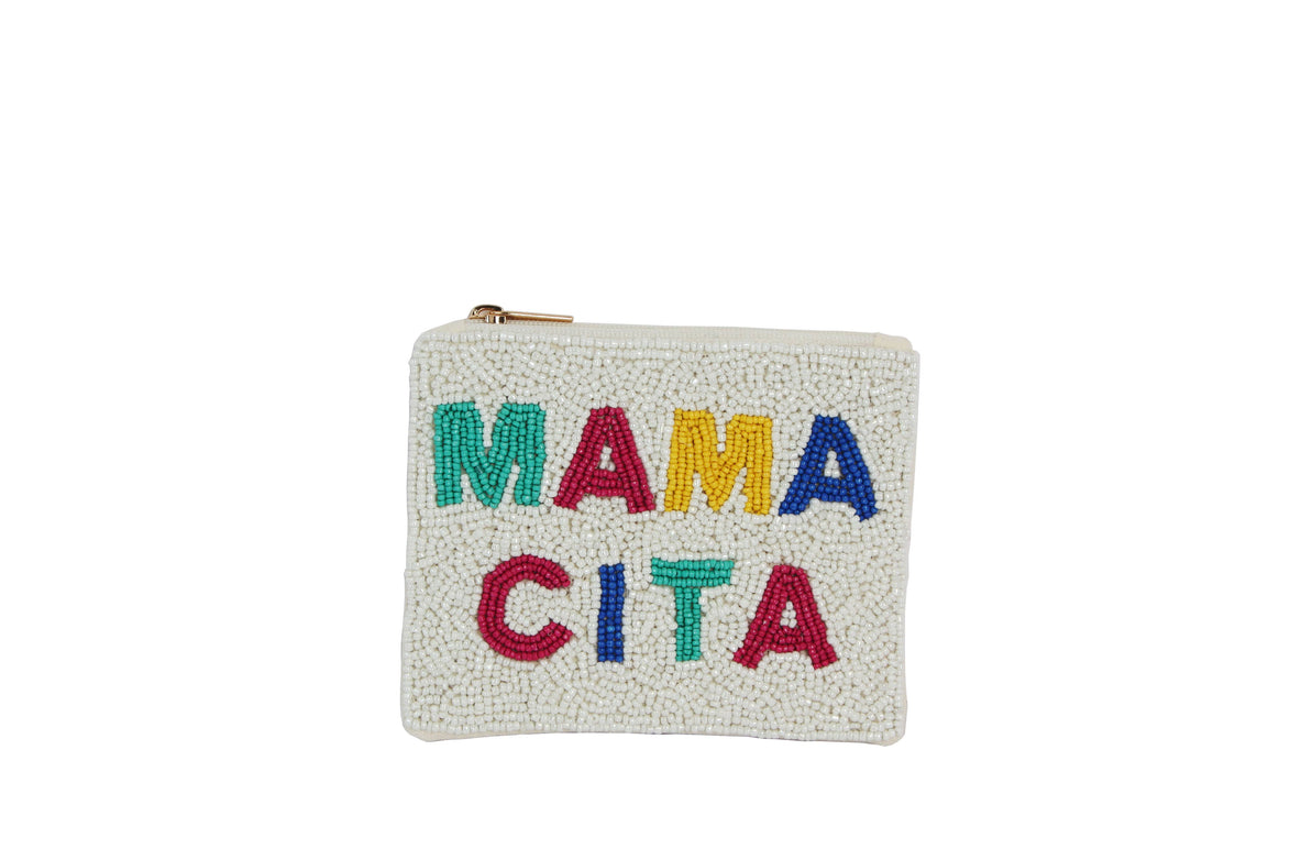 Ladies Fully Beaded MAMACITA THEME Coin Purse