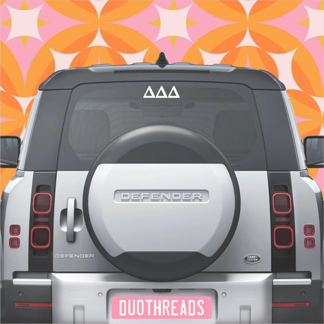 Delta Delta Delta Sorority Car Decal