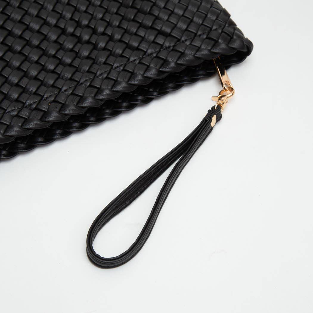 Hand-woven braided Clutch Zip Wristlet Bag