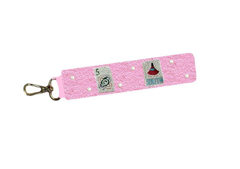 Mahjong Beaded Keychain Wristlet