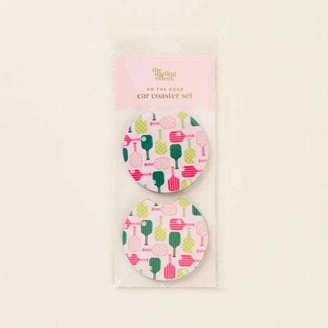 On the Road Car Coaster Set-Pickleball