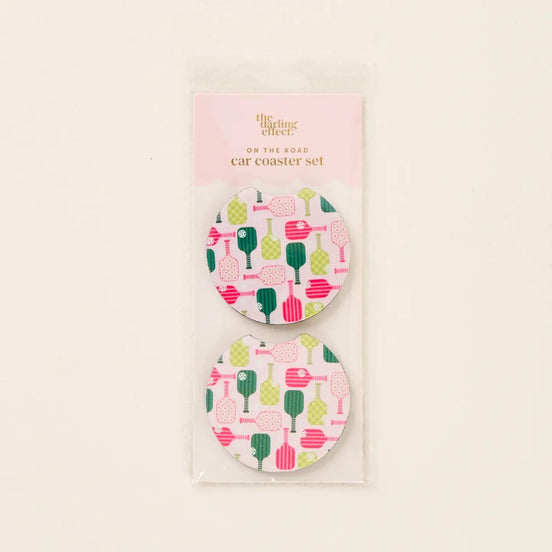 On the Road Car Coaster Set-Pickleball