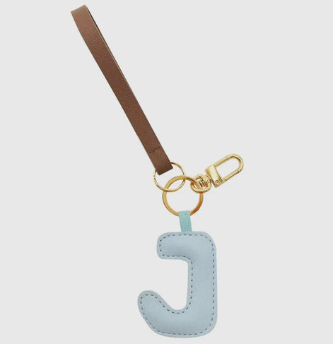 Alphabet Faux Leather Key Chain Bag Charm