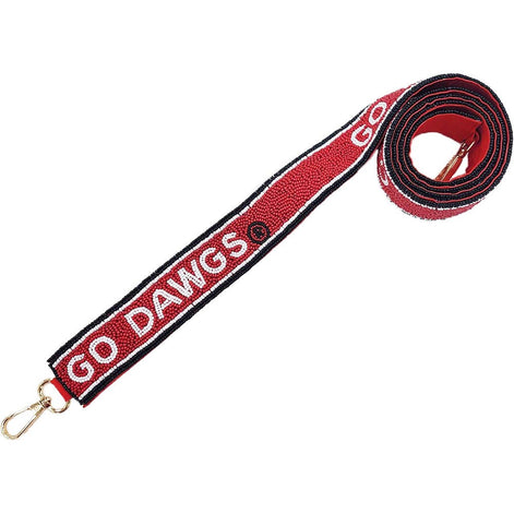 GEORGIA BULLDOG GO DAWGS BEADED BAG STRAP