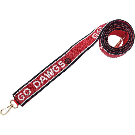 GEORGIA BULLDOG GO DAWGS BEADED BAG STRAP