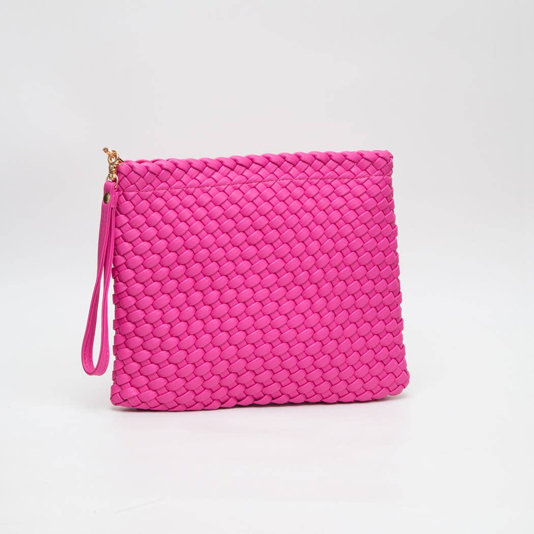 Hand-woven braided Clutch Zip Wristlet Bag
