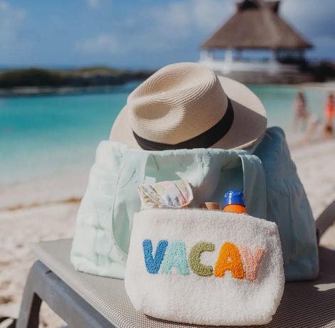 Teddy Pouch-Happy, Vacay, Salty
