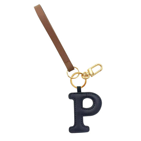 Alphabet Faux Leather Key Chain Bag Charm