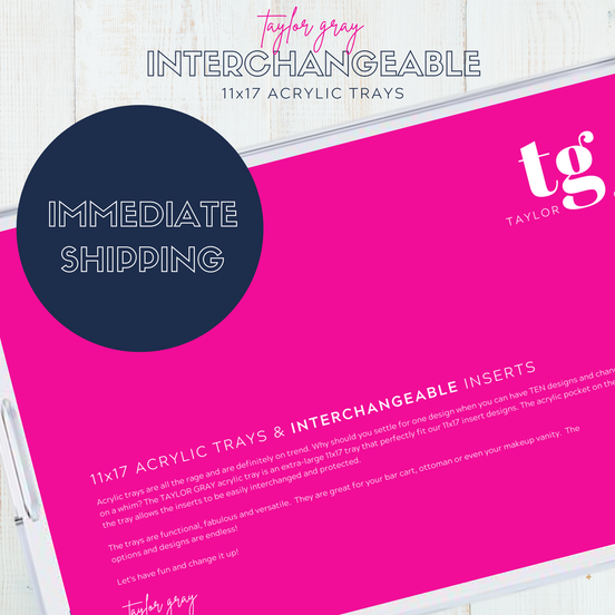 11x17 Acrylic Tray Blank IMMEDIATE SHIPPING