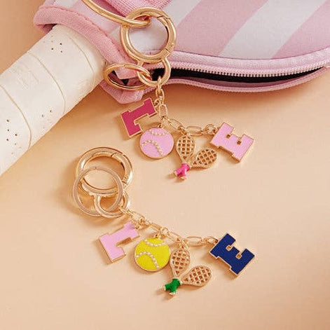 Sports Love Tennis Icons Bag Charm And Keychain