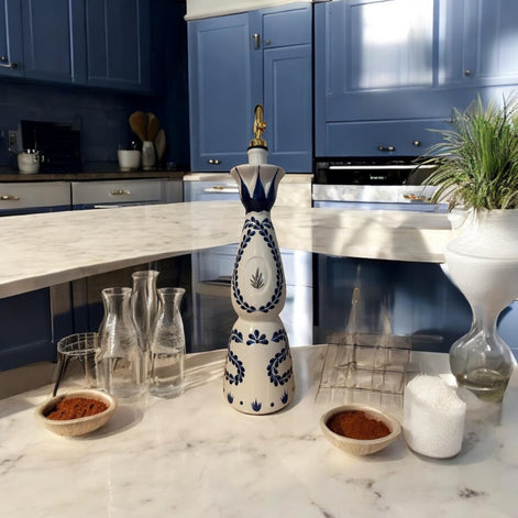 Handpainted Class Azul 750ml Olive Oil Dispenser