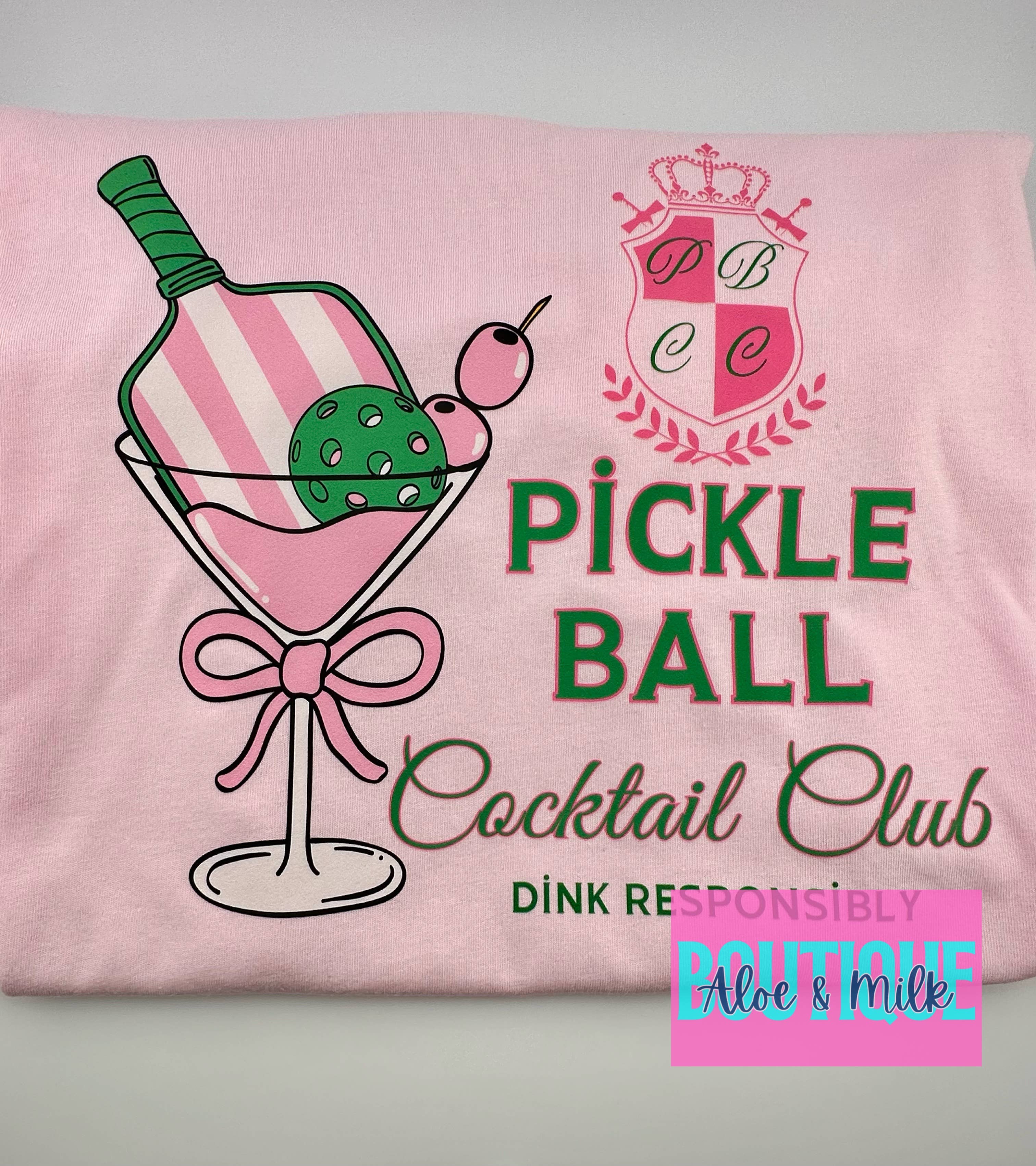 Pickleball Cocktail Club Shirt, ladies pickleball shirts