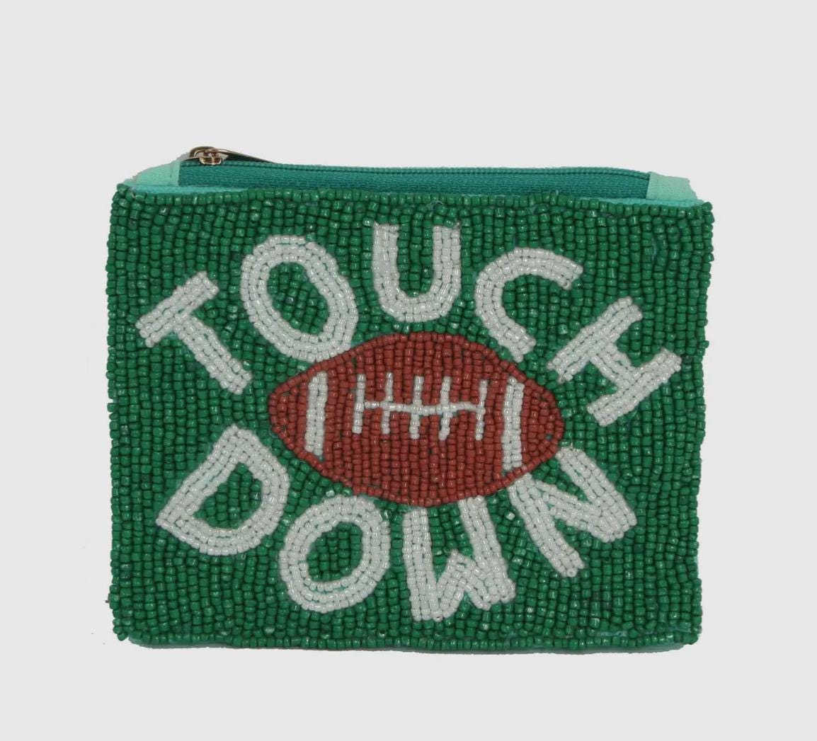 Touchdown Beaded Coin Purse