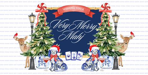 5.5x11 MAHJONG MADNESS trinket tray insert set of 5