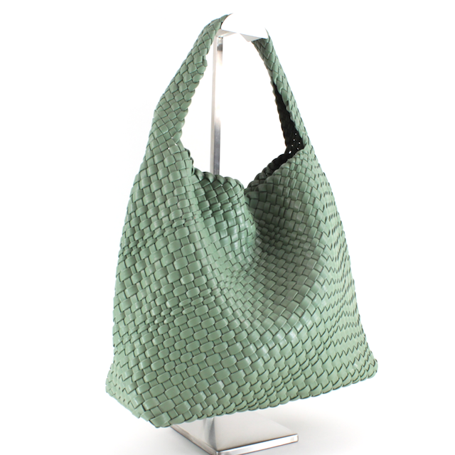 P23067 Woven Hobo Bag w/Cosmetic Pouch