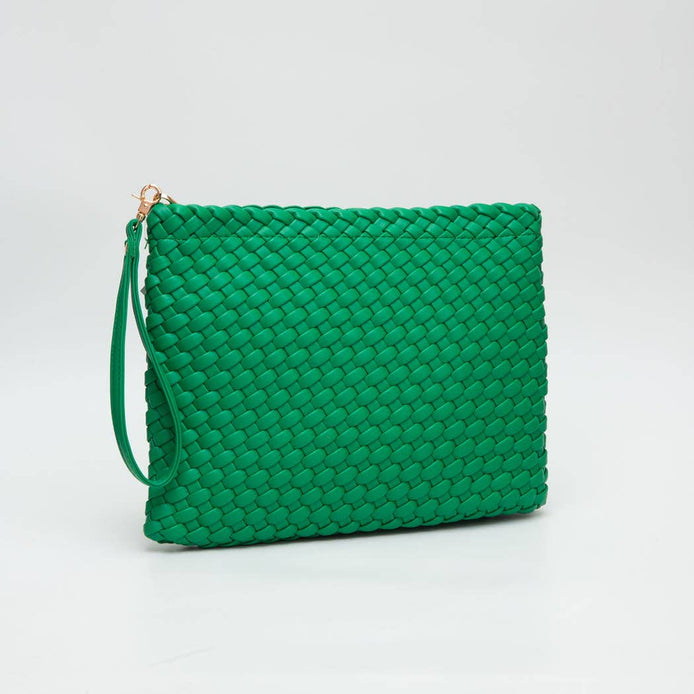 Hand-woven braided Clutch Zip Wristlet Bag