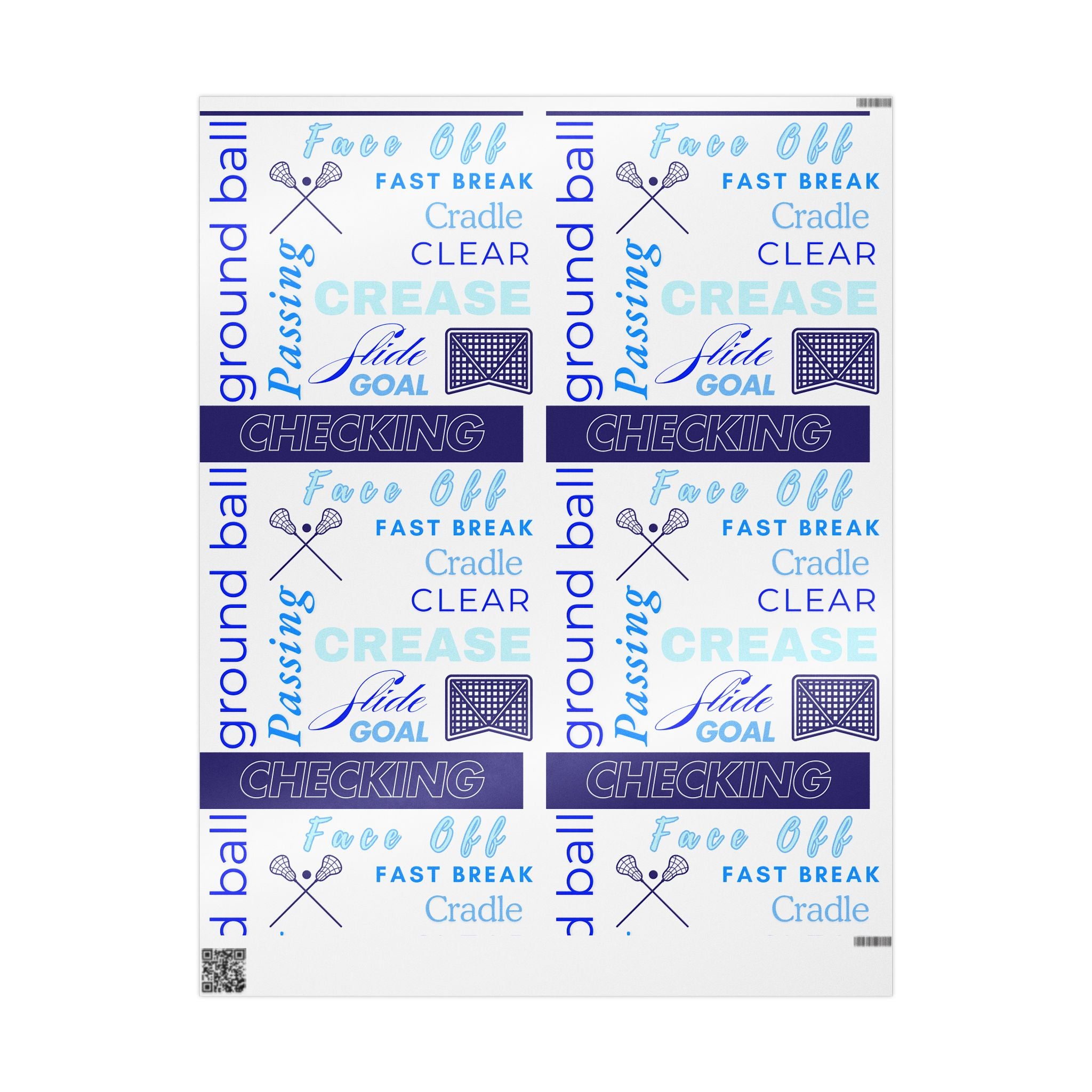 Lacrosse-Themed Wrapping Paper