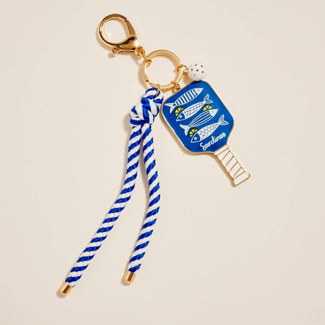 8 In Pickleball Paddle Ball Rope Bagcharm Keychain