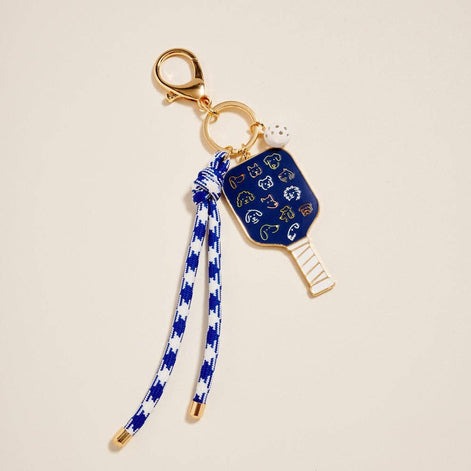 8 In Pickleball Paddle Ball Rope Bagcharm Keychain