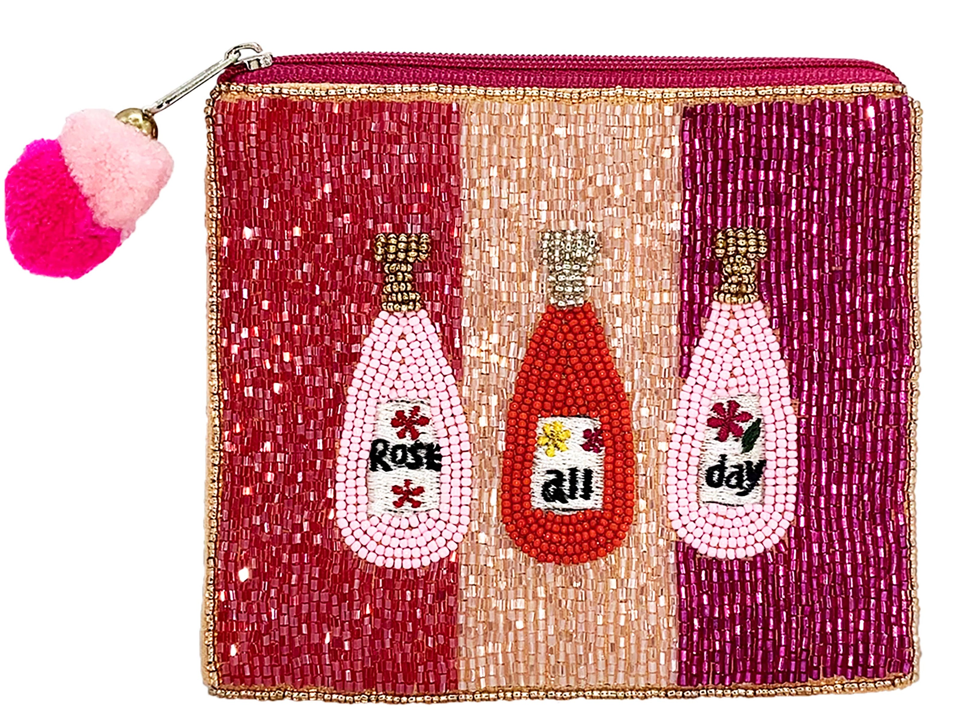 Rose All Day Beaded Coin Purse