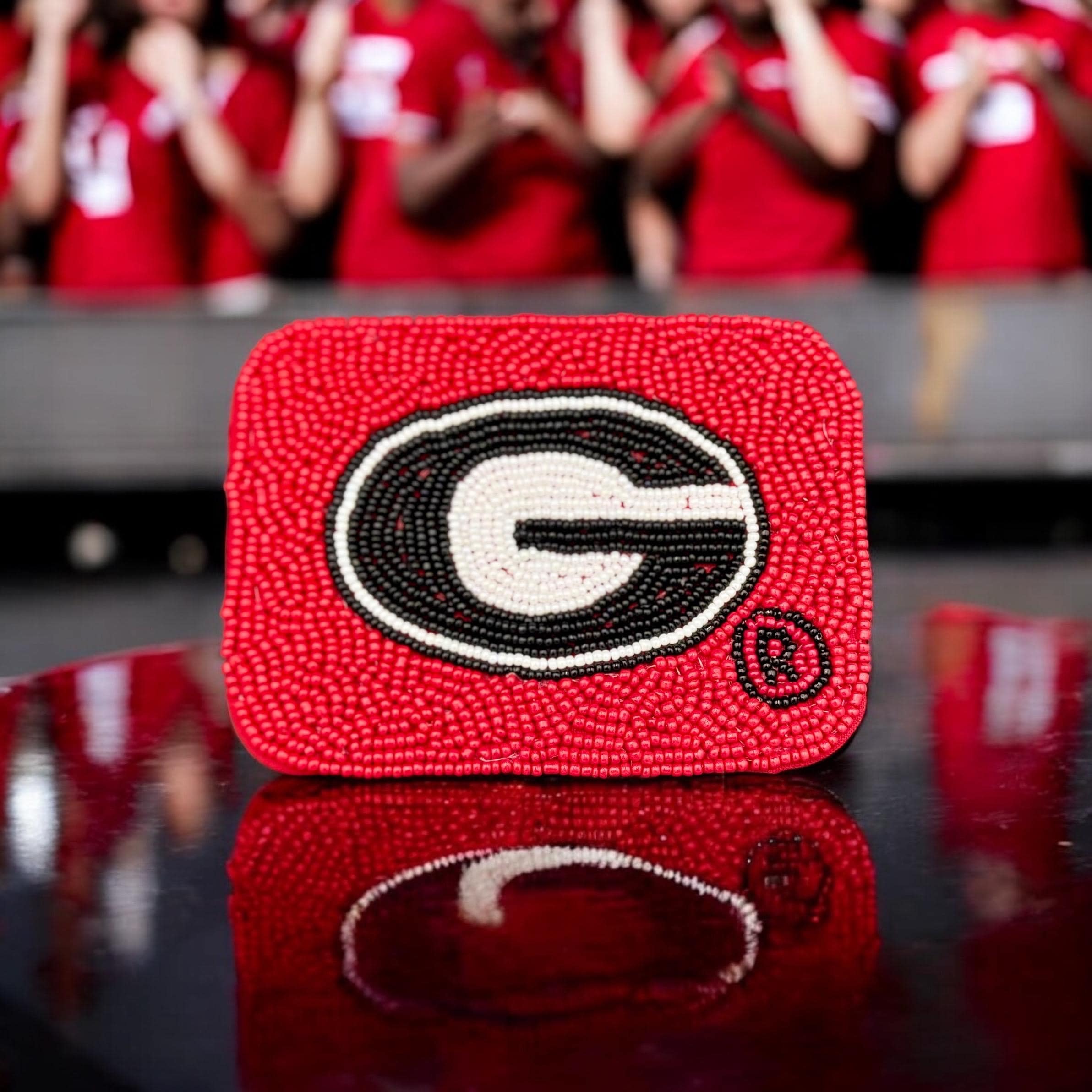 Georgia Officially Licensed Beaded Card Holder