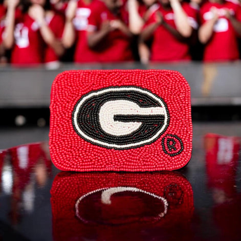 Georgia Officially Licensed Beaded Card Holder