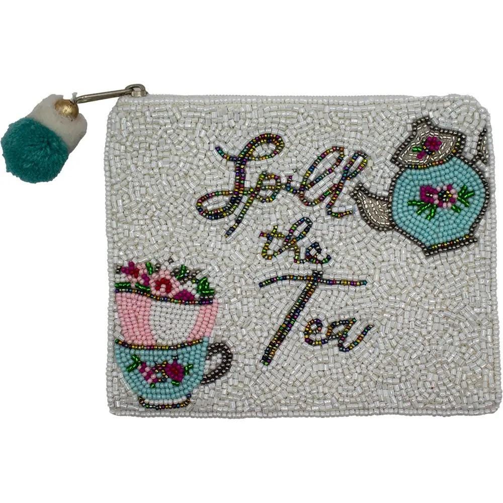 Spill the Tea Beaded Coin Pouch