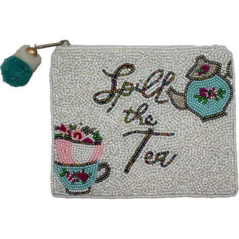 Spill the Tea Beaded Coin Pouch