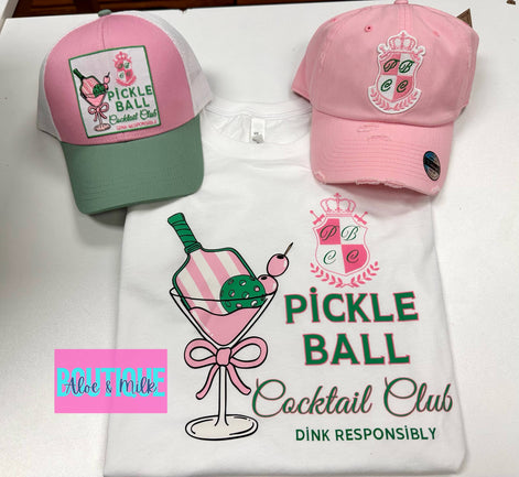 Pickleball Cocktail Club Shirt, ladies pickleball shirts