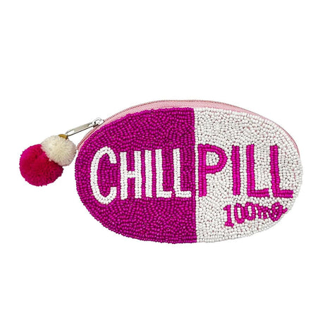 Chill Pill 100MG Handmade Beaded Coin Purse