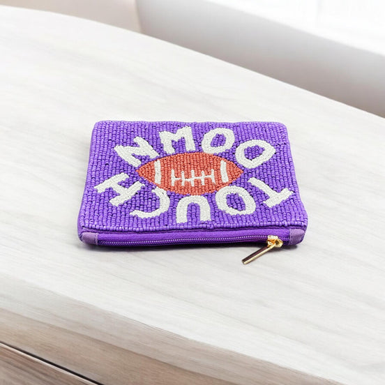 Touchdown Beaded Coin Purse