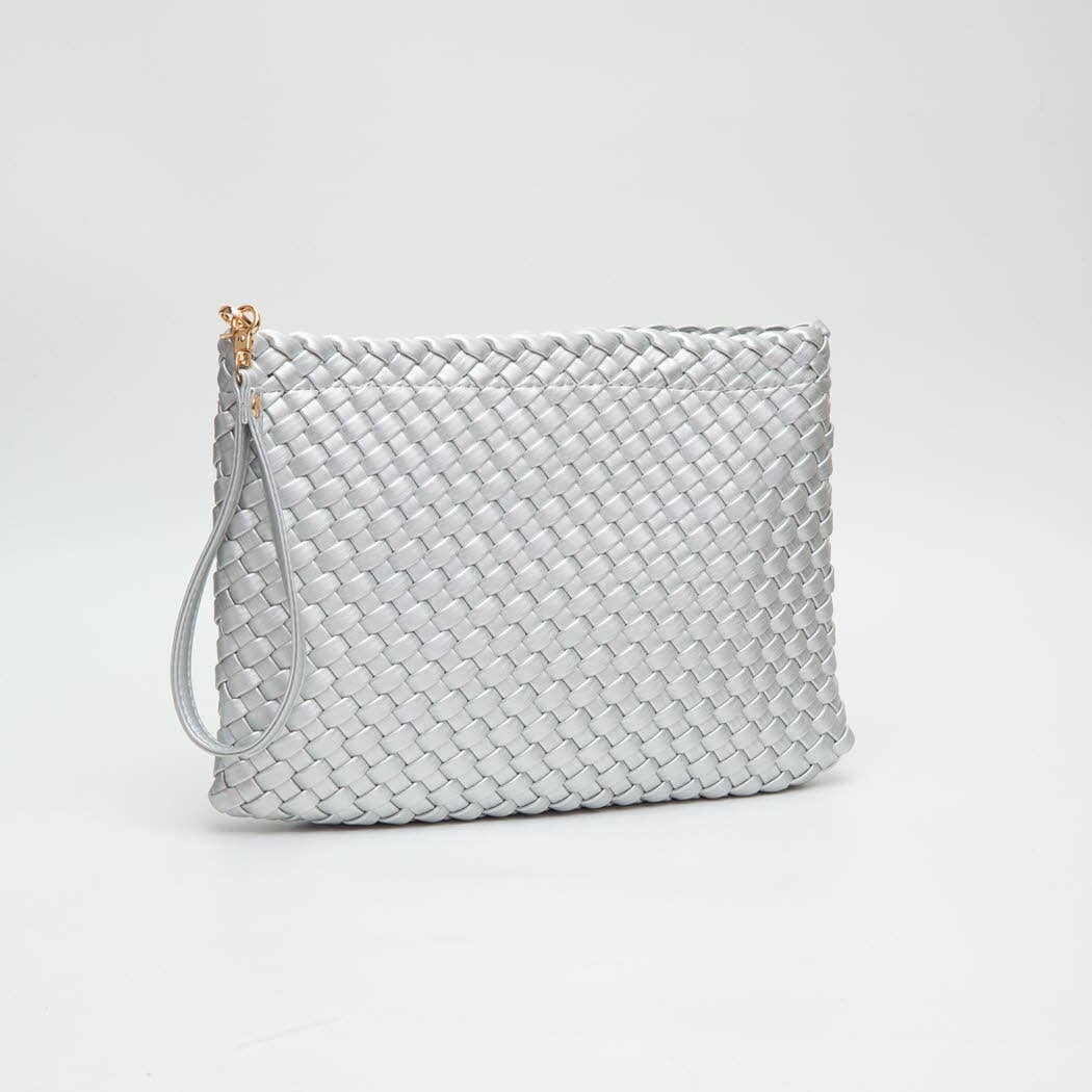 Hand-woven braided Clutch Zip Wristlet Bag