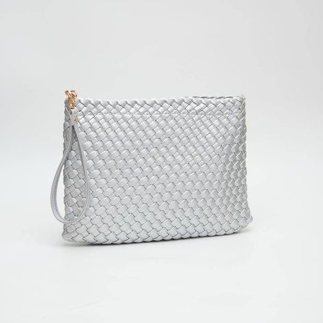 Hand-woven braided Clutch Zip Wristlet Bag