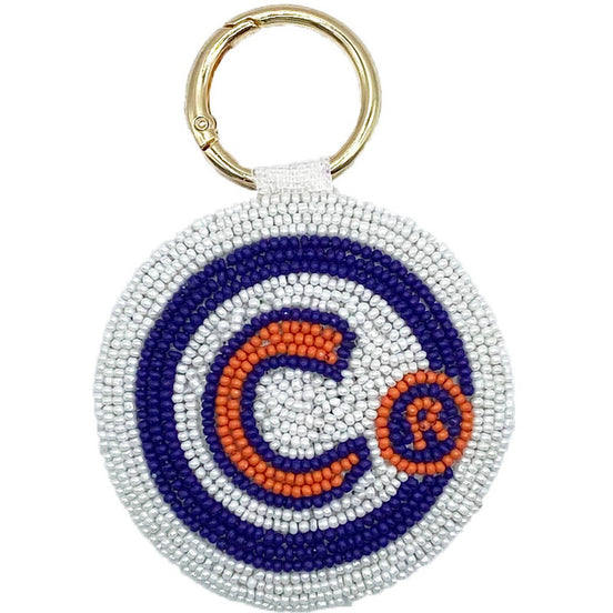 CLEMSON BEADED KEYCHAIN