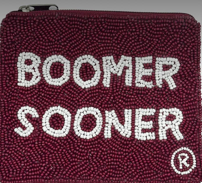 University of Oklahoma, OK Officially Licensed Beaded Coin Pouch