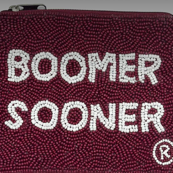 University of Oklahoma, OK Officially Licensed Beaded Coin Pouch