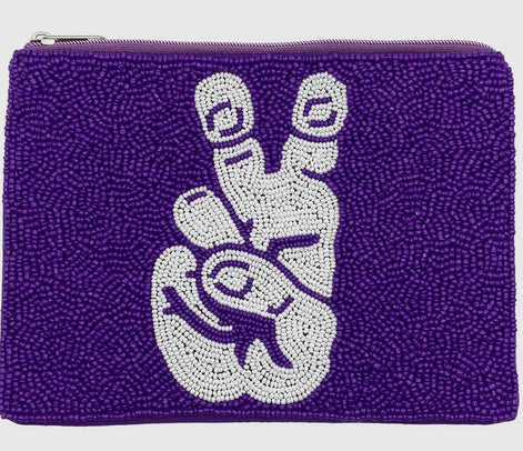 TCU Horned Frogs Officially Licensed Beaded Coin Pouch